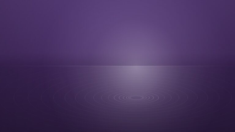 Still water at dusk in deep plum tones, wide ripples spreading quietly outward beneath a low band of light.